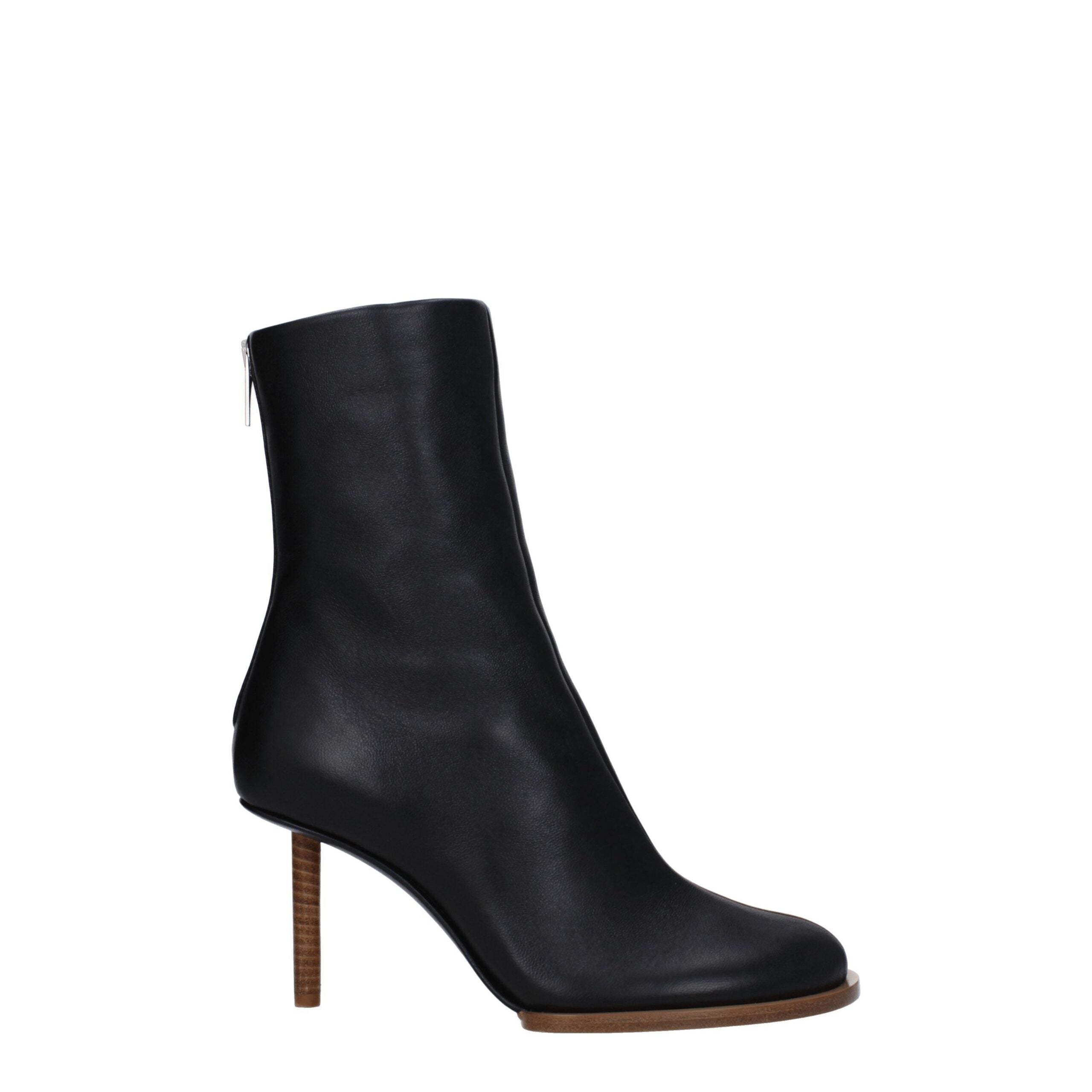 Jacquemus Black Leather Ankle